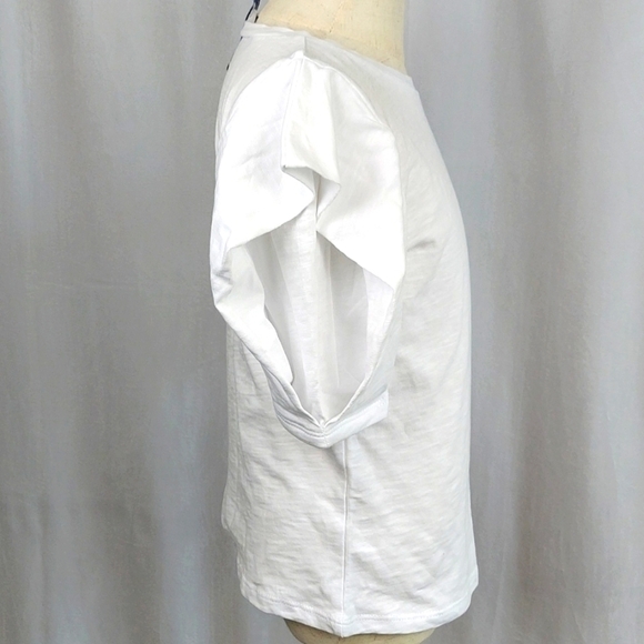 Habitual Kid Envelope Puff Sleeve Top T-shirt - white - girl 7/8 - Picture 2 of 7